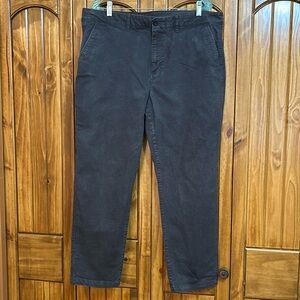 Eddie Bauer straight leg, 97%  cotton, dark grey, size 18, $18